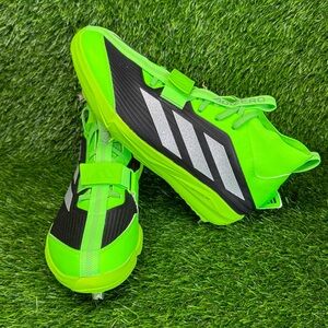 Size 12 - Mens Adidas Adizero Edge+ Solar Green Black Baseball Cleats - JS4119